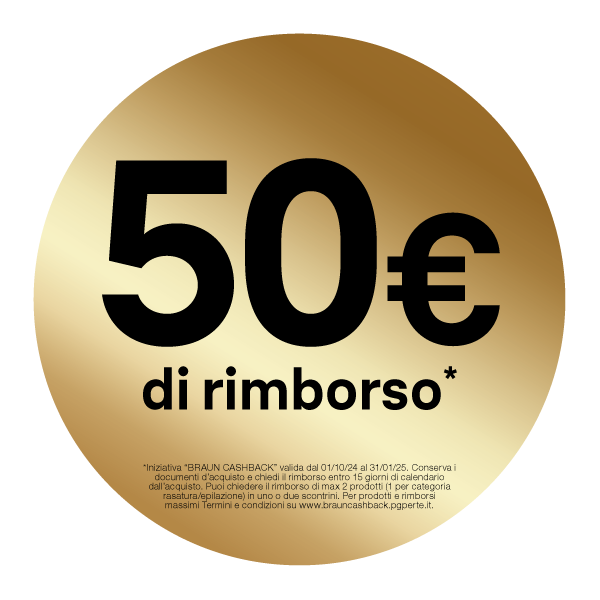 BRAUN TI RIMBORSA 50€